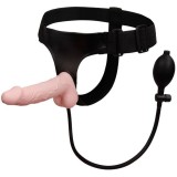 Cumpara ieftin Strap-On Gonflabil Ultra Harness, Natural, 17 cm, Baile