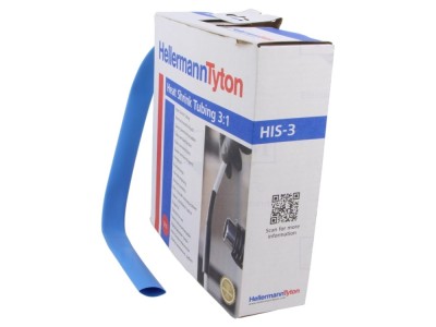 Manşon termocontractabil 12mm 5m albastru HELLERMANNTYTON foto