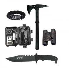 Kit Supravietuire Extreme Survival Pack, 16 in 1, multifunctional, drumetii