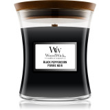 Woodwick Black Peppercorn lum&acirc;nare parfumată cu fitil din lemn 275 g