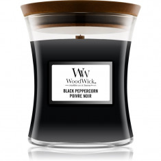 Woodwick Black Peppercorn lumânare parfumată cu fitil din lemn 275 g
