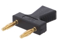 Punte Stivuibilă Banană 2mm Neagră Aurită 10A
