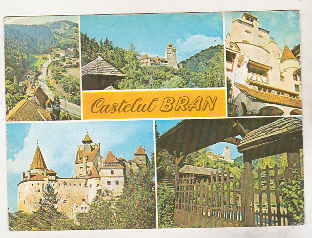bnk cp Castelul Bran - Vedere - circulata - marca fixa