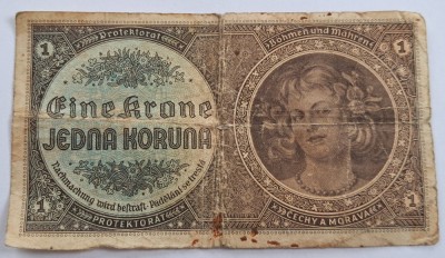 Bohemia si Moravia, 1 Koruna foto