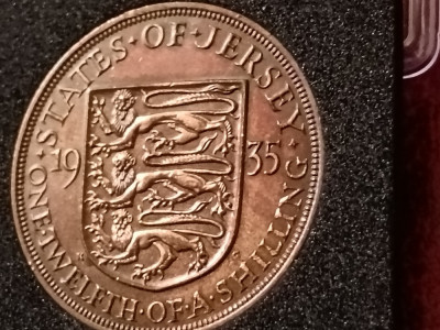 1/12 One twelth shilling 1935 Jersey,Tiraj=204.000. Discount conform descriere [10 - 20 %. Vezi descrierea.]. foto