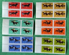 TIMBRE ROMANIA MNH LP841-Centenarul curselor de cai din Romania -Bloc de 4