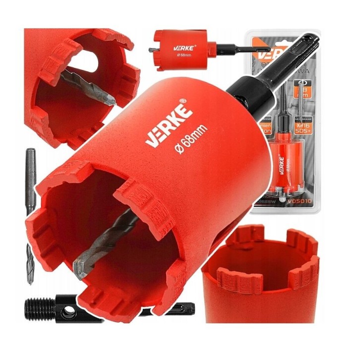 Carotă diamantata pentru beton SDS+, 68 mm, 5 segmente, Verke