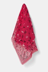 ZADIG&amp;VOLTAIRE eșarfă de bumbac culoarea roz, cu imprimeu, OWSC01499