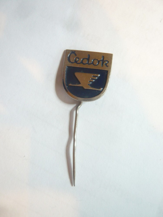Insigna Aviatie Civila Cedok - Cehoslovacia ,h=1,6cm