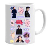 Cana alba personalizata bts jungkook kookie kpop, INOVATIX&reg;. 330ml