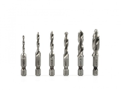 Set burghie HSS, M3-M10, 6 piese, Geko G38117 foto