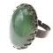 Inel vintage reglabil masiv cu aventurin 25x18 MM