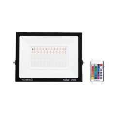 Proiector LED RGB Novelite 100W IP65 pentru Fatade Arhitecturale 261x32x195mm, Iluminat Exterior Profesional, Spectacol de Culori si Design Slim