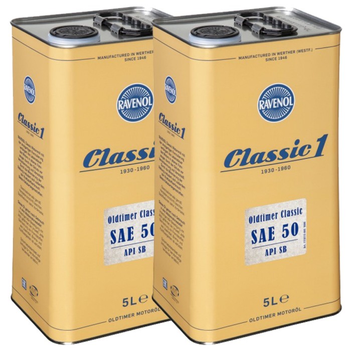 Pachet 10 litri ulei Ravenol Oldtimer Classic SAE50 API SB