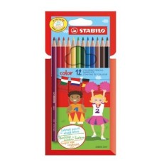 Creioane colorate Stabilo Color, 2. 5 mm, 12 culori/set