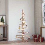 vidaXL Brad de Crăciun din lemn decorativ, 150 cm, lemn de pin masiv 4103971