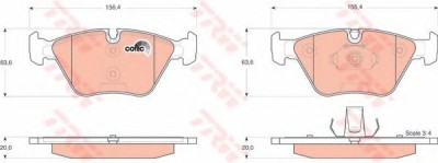 Set placute frana,frana disc BMW Seria 3 Cabriolet (E46) (2000 - 2007) TRW GDB1531 foto