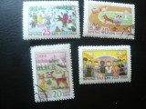 Serie URSS 1960 Desene copii , 4 valori stampilate, Stampilat