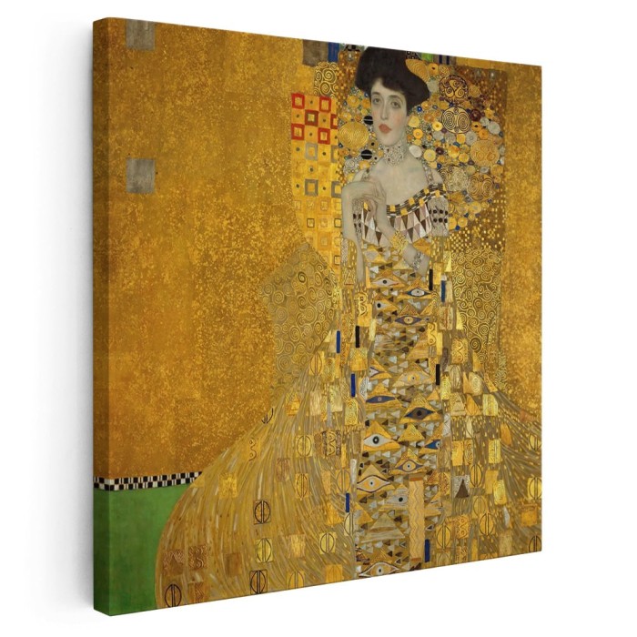 Tablou pictura Portretul Adelei Bloch-Bauer Gustav Klimt 2005 Tablou canvas pe panza CU RAMA 80x80 cm