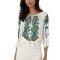Bluza dama tip ie 257 alb/verde , marimea M