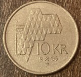 C50 - Moneda foarte veche - Norvegia - 10 koroane - 1995