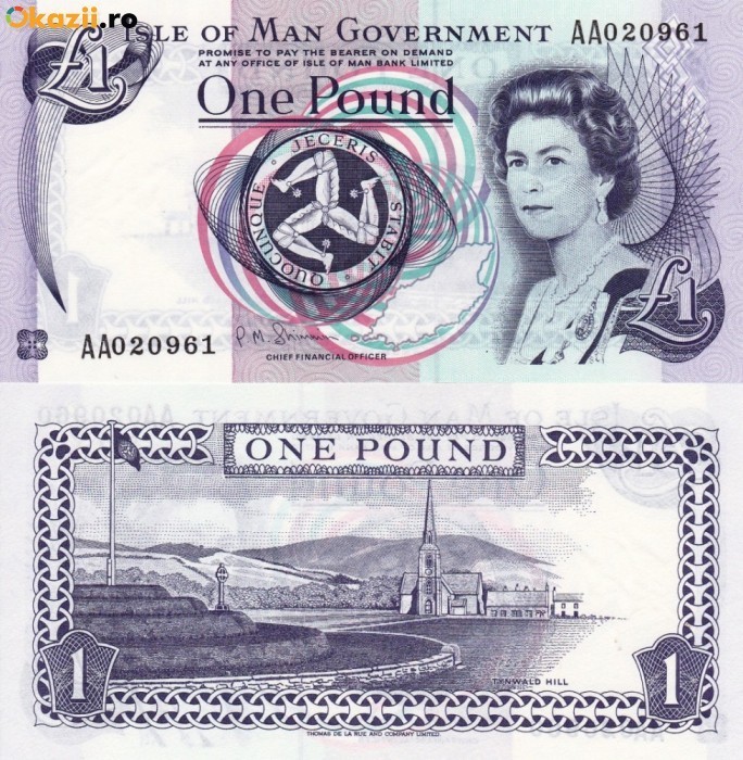 INSULA MAN 1 pound 1983 UNC!!!