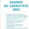 Examen de capacitate 2001