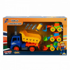 Set 4 vehicule de constructie si accesorii, Zapp Toys, Basculanta