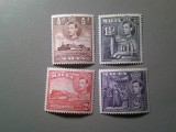 Serie mica Malta 1943 Rege George VI si Motive locale , 4 valori