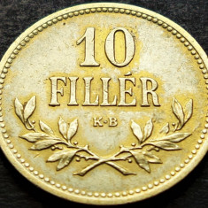 Moneda istorica 10 FILLER - AUSTRO-UNGARIA, anul 1915 * cod 2628