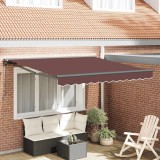 Cumpara ieftin Cortina Retractabilă Manual Maro 300x250 cm țesătură