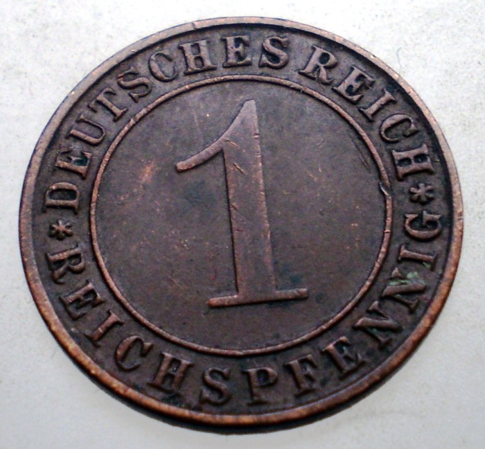 B.302 GERMANIA WEIMAR 1 REICHSPFENNIG 1936 D