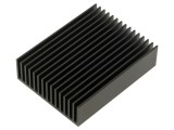 Radiator extrudat cu aripioare, neagră