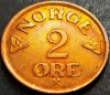 Moneda istorica 2 ORE - NORVEGIA, anul 1957 *cod 1541 A, Europa