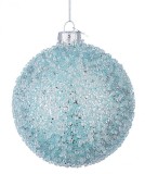 Set 8 globuri sticla albastra Sparkle 10 cm