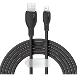 Cablu alimentare si date Baseus Pudding, Fast Charging Data Cable pt. smartphone, USB la Iphone Lightning 2.4A, 2m, negru