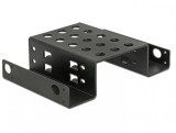 Kit de montare 2 x 2.5&quot; HDD in bay 5.25&quot; Negru metal, Delock 18270