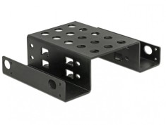 Kit de montare 2 x 2.5&quot; HDD in bay 5.25&quot; Negru metal, Delock 18270