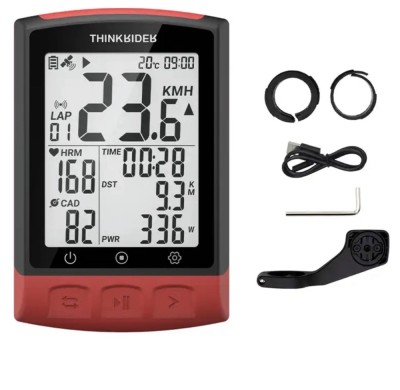 Computer pentru biciclete, ThinkRider BC108, GPS, monitorizare date ciclism, ecran 2.3&amp;quot;, suport BLE 4.0 ANT+ foto