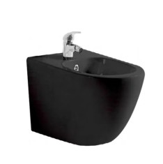 Vas Bideu Suspendat din Ceramica, Negru Satinat, Model LX-1016MB, Dimensiuni 525 x 365 x 320 mm
