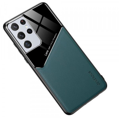 Husa Telefon Samsung Galaxy S21 Ultra 5G Dura Compatibila Cu Suport Magnetic Verde foto