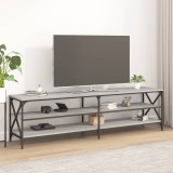 Cumpara ieftin Comodă TV, gri sonoma, 180x40x50 cm, lemn prelucrat