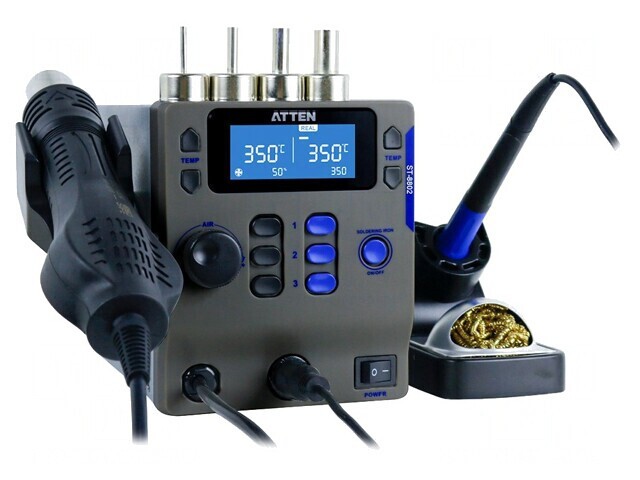 Stație cu aer cald 100-500&deg;C LCD 120l/min ST-8802