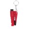 Breloc de supravietuire multifunctional 3in1,ciocan,cutit,fluier - Rosu