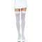 LEG AVENUE - NYLON THIGH HIGHS WITH BOW WHITE / WHITE