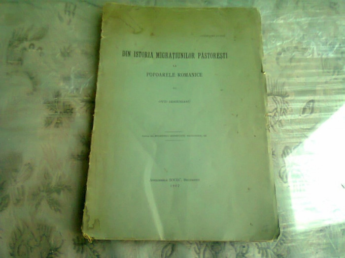 DIN ISTORIA MIGRATIUNILOR PASTORESTI LA POPOARELE ROMANICE DE OVID DENSUSIANU