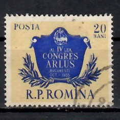 Romania 1955, LP.397 - Al IV-lea congres A.R.L.U.S., Stampilat