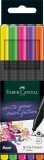 LINER 0.4MM SET 5 BUC NEON GRIP FABER-CASTELL, Faber Castell