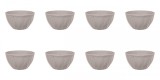Set boluri, 8 piese, 300 ml, Plastic, Bej