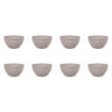 Set boluri, 8 piese, 300 ml, Plastic, Bej